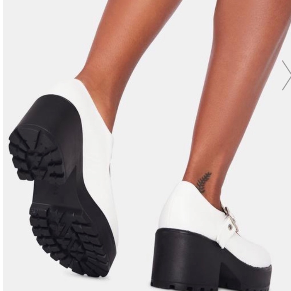 Dolls Kill X Koi White Sia Platform Mary Janes - Picture 3 of 14